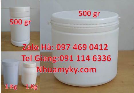 hũ 250 gram đựng hạt điều, hũ 100 g đựng thuốc trừ sâu, Nơi bán hũ nhựa 50gr 100gr 200gr 250gr Hũ nh
