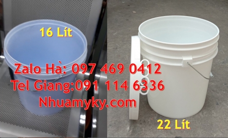 Thùng nhựa, Thùng nhựa 19l giá rẻ. Vỏ thùng sơn 3,8 lít, Vỏ thùng 5 lít quai nhựa, Vỏ thùng s