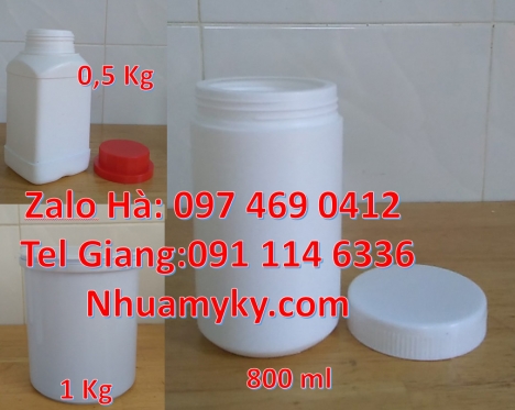 hũ 250 gram đựng hạt điều, hũ 100 g đựng thuốc trừ sâu, Nơi bán hũ nhựa 50gr 100gr 200gr 250gr Hũ nh