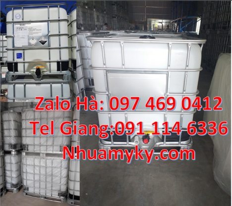 Thùng nhựa ibc 1000 Lít đựng hóa chất Tank 1000L đựng chất phụ gia thực phẩm bồn nhựa 1000l đựng a
