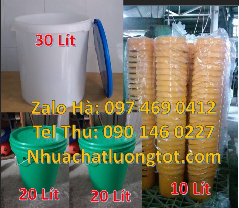 Xô nhựa 18 lít nắp chiết rót, Thùng sơn 22l quai nhựa, thùng sơn 18l quai sắt, lon nhựa 1l giá
