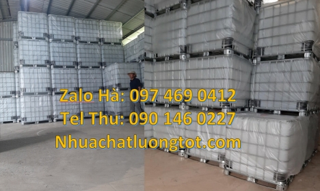bồn ibc 1 khối, Bồn nhựa dung tích lớn, Tank ibc nhựa 1000l, thùng ibc 1000 lít, Bồn nhựa vuông, thù
