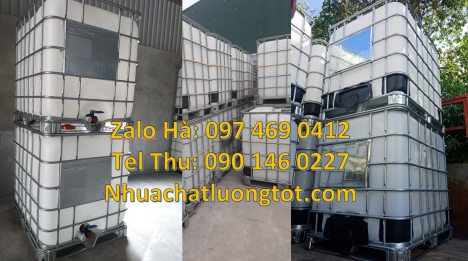 bồn ibc 1 khối, Bồn nhựa dung tích lớn, Tank ibc nhựa 1000l, thùng ibc 1000 lít, Bồn nhựa vuông, thù