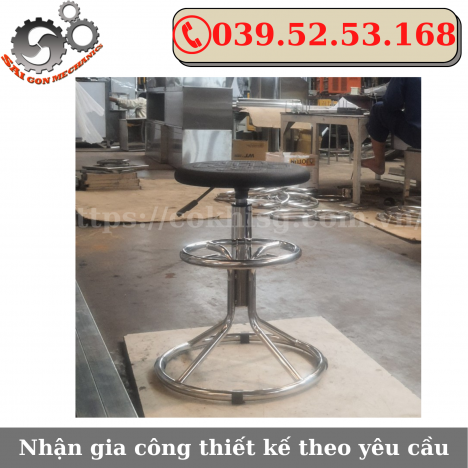 GHẾ THÍ NGHIỆM INOX BỌC NỆM CÓ LƯNG TỰA UY TÍN