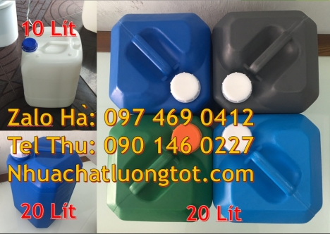 can 20l giá rẻ, can 25l trắng, Can 5L đựng tinh dầu, Can 30l vuông xanh, can nhựa 20 lít đựng axit,