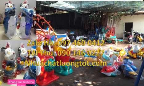 sọt rác hình con vật, thùng đựng rác hình thú, thùng đựng rác hình con vật, sọt rác chim cánh cụt,