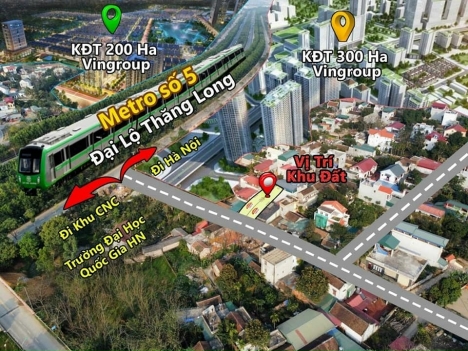 BÁN ĐẤT ĐỒNG TRÚC - THẠCH THẤT - 3 BƯỚC RA ĐẠI LỘ THĂNG LONG - MẶT ĐƯỜNG LỚN - KIM DOANH