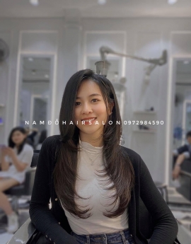 Uốn Cụp Tóc Dài Layer Mái Bay, Địa Chỉ Làm Tóc Đẹp Giá Rẻ Hoài Đức- Nam Đỗ Hair Salon