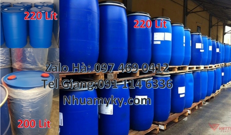 Phuy nhựa làm bè, Thùng phi nắp kín, Phuy nhựa 220 lít nắp mở Phuy nhựa 30 lít, Thùng phuy nhựa 150