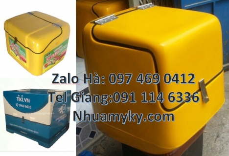 Thùng giữ nhiệt xe máy, thùng chở hoa quả thùng chở hàng sau xe máy thùng giao hàng cao cấp, Thùng