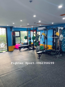 Gạch thảm cao su epdm phòng Gym , Boxing, Fitness, hàng nhập 1m x 1m