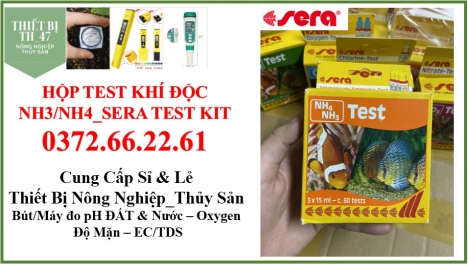 Bộ test khí độc ao nuôi tôm cá Amonia