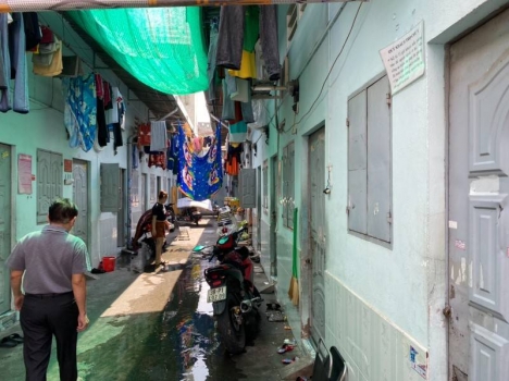 chính chủ bán dãy trọ 14 phòng (280m2) giá 1ty750 SHR BC