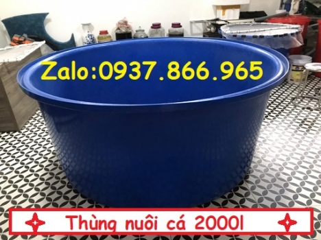 Thùng nhựa dung tích lớn, thùng nhựa nuôi cá koi, thùng dung tích lớn 2000l , thùng 500l