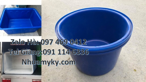 thùng nhựa xanh vuông, Thùng nhựa tròn 3000L  1100L nuôi hải sản, Thùng nhựa chữ nhật 1200l 1100l
