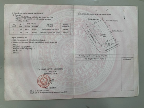 ĐẤT NỀN MỘC CHÂU GIÁ RẺ ĐÓN SÓNG QUY HOẠCH 1/500 KHU DU LỊCH QUỐC GIA