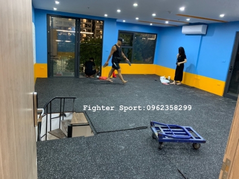 Gạch thảm cao su epdm phòng Gym , Boxing, Fitness, hàng nhập 1m x 1m