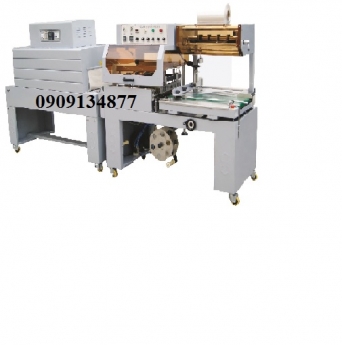 máy cắt dán màng co hộp mỹ phẩm tự động, máy cắt dán màng co pof tự động, máy màng co hộp, chai lọ