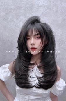 Uốn Cụp Tóc Dài Layer,Địa Chỉ Làm Tóc Đẹp Giá Rẻ Hoài Đức - Nam Đỗ Hair Salon
