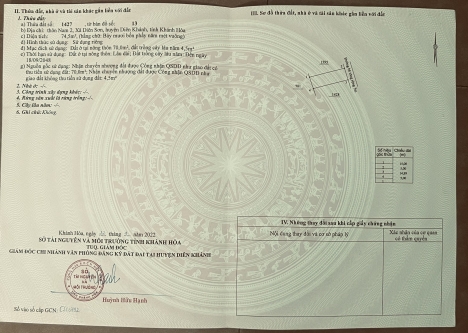 BÁN NHÀ DIÊN SƠN DIÊN KHÁNH