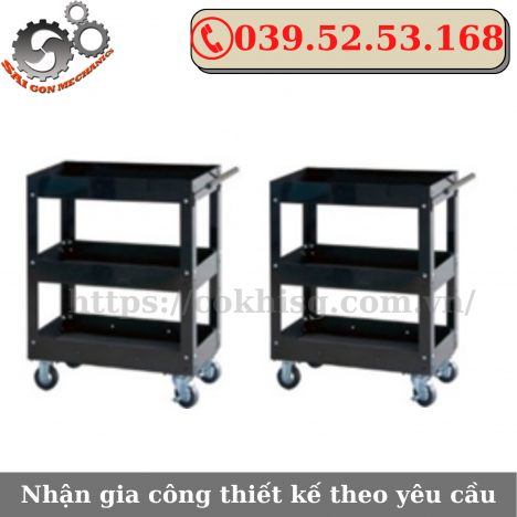 XE ĐẨY DỤNG CỤ ĐỒ NGHỀ 3 TẦNG CHẤT LƯỢNG