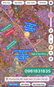 Bán đất Ngã tư Vạn Phúc Hà Đông - ô tô – kinh doanh. Diện tích 50m chỉ 3 tỷ