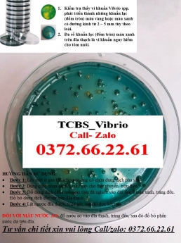 Đĩa kiểm khuẩn trên tôm - môi trường tcbs giá tốt