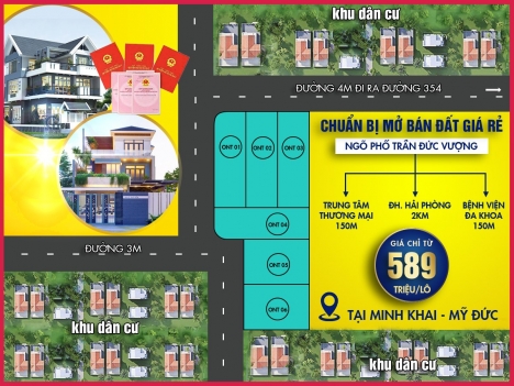 Chính chủ chuẩn bị ra mắt ô đất ngay mặt phố Kim Châm Mỹ Đức An Lão Hải Phòng.