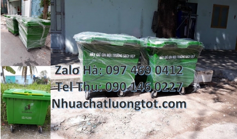 Xe chở rác công nghiệp, nơi bán xe thu gom rác 660l 1000l Xe thu gom rác 660l 1000l 3 bánh hơi Xe