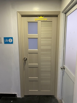 Cửa nhựa gỗ toilet giá rẽ - Cửa nhựa đài loan