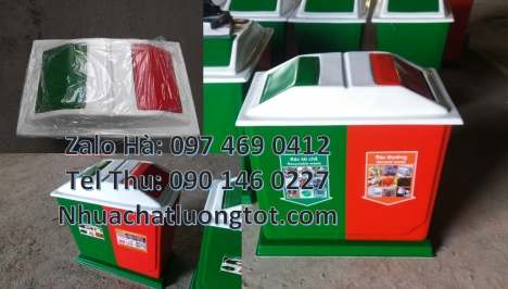 Thùng rác nhựa nắp lật bộ 3, Thùng Rác 2 Ngăn giá rẻ, sọt đựng rác, Thùng rác nhựa duy tân, thùng nh