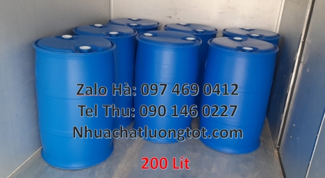Phuy nhựa 150 lít nắp mở, Phuy nhựa xanh, Phuy nhựa làm bè, Thùng phi nắp kín, Phuy nhựa 220 lít nắp