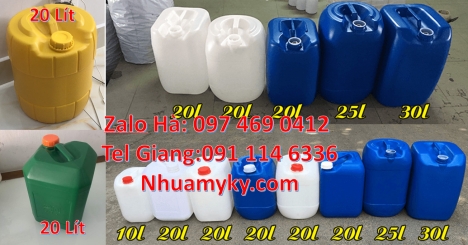 can 18l đựng mật mía, can nhựa giá rẻ, can dẹp 30 lít đựng thuốc thú y giá rẻ, can 20l dày xanh, c