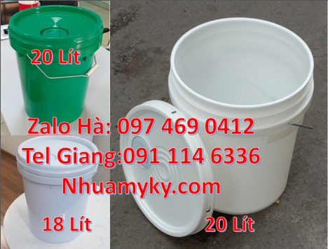xô nhựa 3.8 lít đựng nông dược Vỏ thùng 20 lít quai nhựa, Xô nhựa 20 lít có nắp chiết rót,