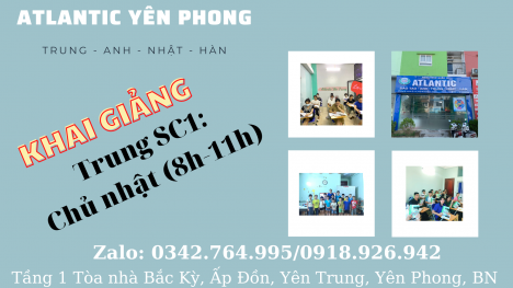 Khai giảng lớp Trung Chủ Nhật tại Atlantic Yên Trung