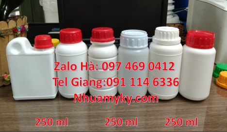 chai 30 ml đựng mẫu thử, Chai 250 ml đựng thuốc sâu, chai 250 ml đựng mẫu thử, Chai nhựa 30 ml trắng