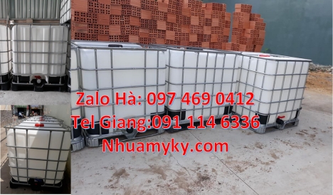 Tank nhựa 1000 Lít mới, thùng IBC cũ, bồn nhựa IBC giá rẻ Thùng nhựa 1000L hàng nhập khẩu Bồn nhựa