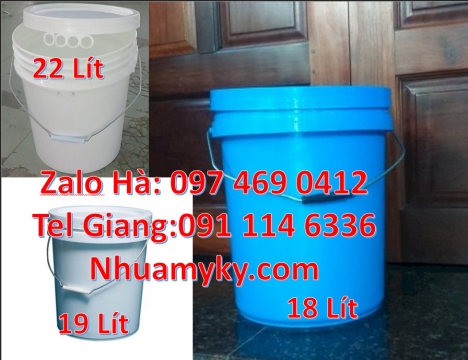 xô nhựa 3.8 lít đựng nông dược Vỏ thùng 20 lít quai nhựa, Xô nhựa 20 lít có nắp chiết rót,