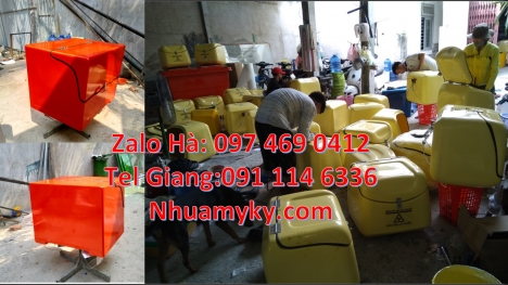 Thùng chở hàng giá rẻ, Thùng ship hàng Giá thùng nhựa giao hàng Thùng giữ nhiệt xe máy, thùng chở