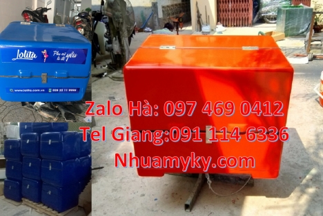 Thùng chở hàng giá rẻ, Thùng ship hàng Giá thùng nhựa giao hàng Thùng giữ nhiệt xe máy, thùng chở