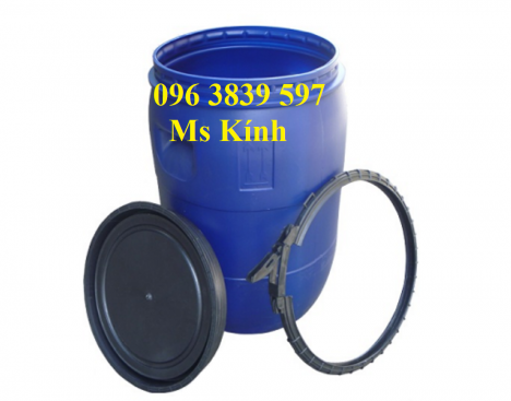 Thùng phuy nhựa 50 lít đựng nước, hóa chất bền rẻ - 096 3839 597 Ms Kính