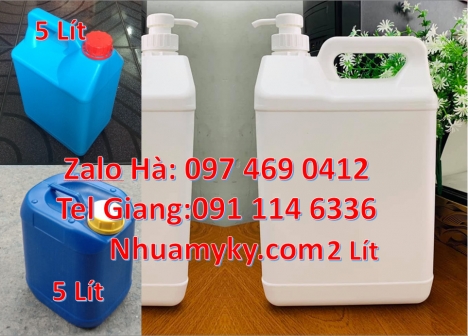 Can 2l đựng nước xả vải, can 0.5l đựng phân bón Can 0.5l vuông đựng thuốc trừ muỗi Can 1l vuông, C