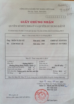 Bán Nhà Đường Nguyễn Văn Quá, Đông Hưng Thuận, Quận 12, 4x15, 2 Tầng