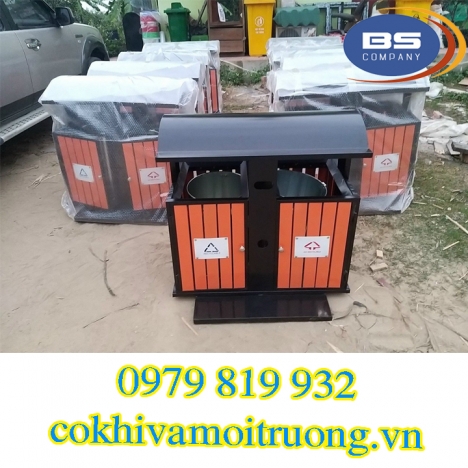 Thùng Rác 2 Ngăn Ngoài Trời