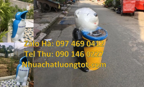 Thùng rác chim cánh cụt. Cung cấp sỉ thùng rác con vật, Thùng rác hình thú, thùng rác hình con vật,