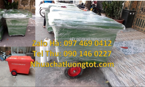 xe thu gom rác 1000L 4 bánh đúc, xe thu gom rác 3 bánh lớn, Xe thu gom rác 660 lít bánh nhỏ, nơi bán