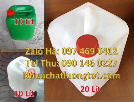 Can nhựa 25 lít vuông xanh đựng axit, can 20l giá rẻ, can 25l trắng, Can nhựa 30 lít dẹp đựng hóa ch