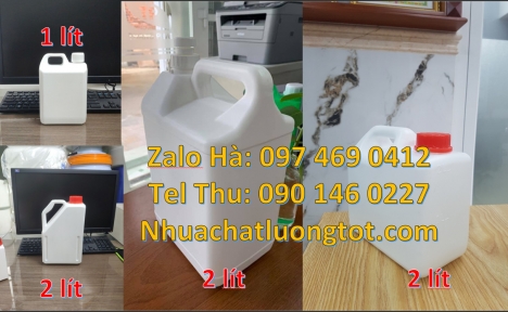 can 5l vuông Can dẹp 0.5L đựng axit, can nhựa 1L 4L đựng thực phẩm, can dẹp 0.5L đựng hóa chất, can