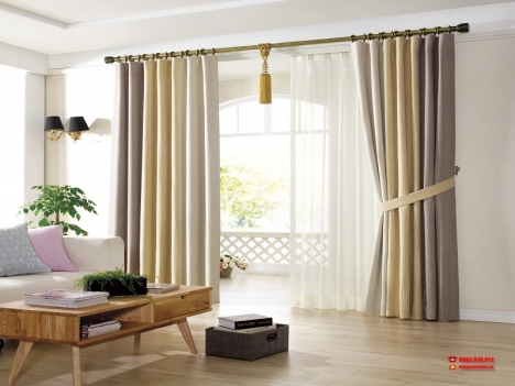 Rèm 2 lớp phòng khách chống nắng