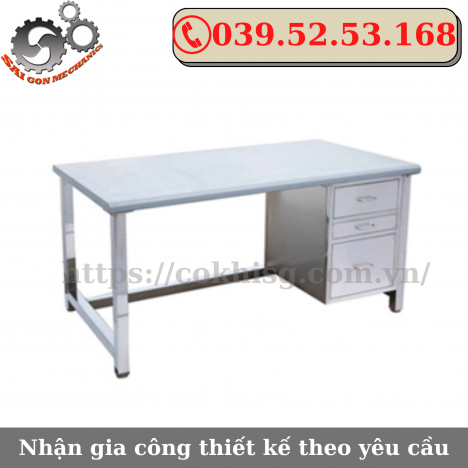 Bàn  phòng thí nghiệm inox LV-04